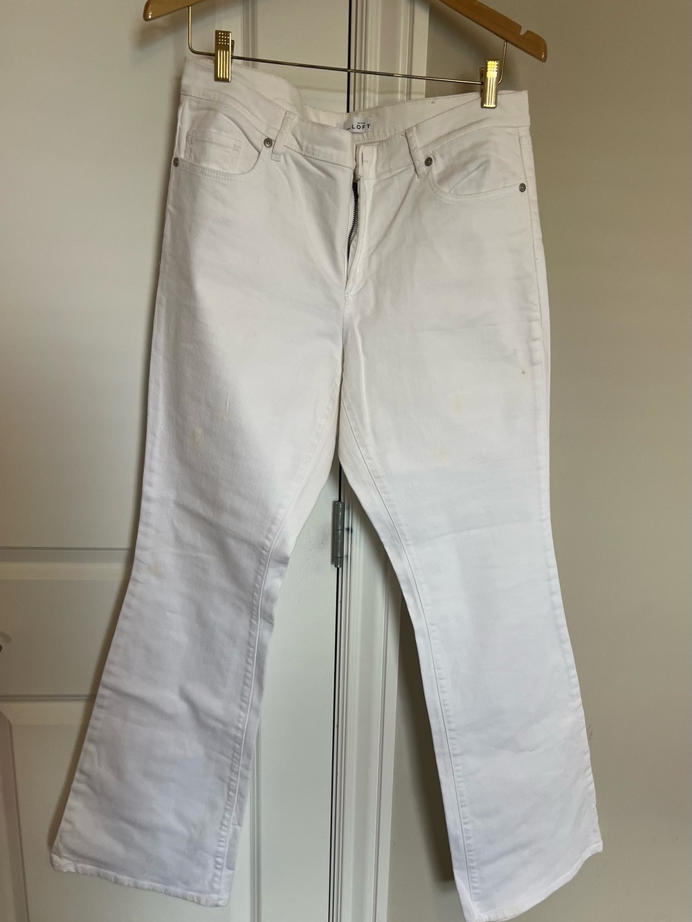 LOFT White Flare Jeans